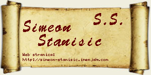 Simeon Stanišić vizit kartica